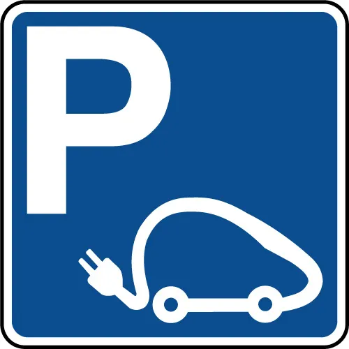 Panneau borne de recharge