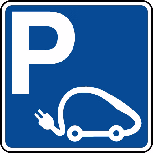 Panneau borne de recharge